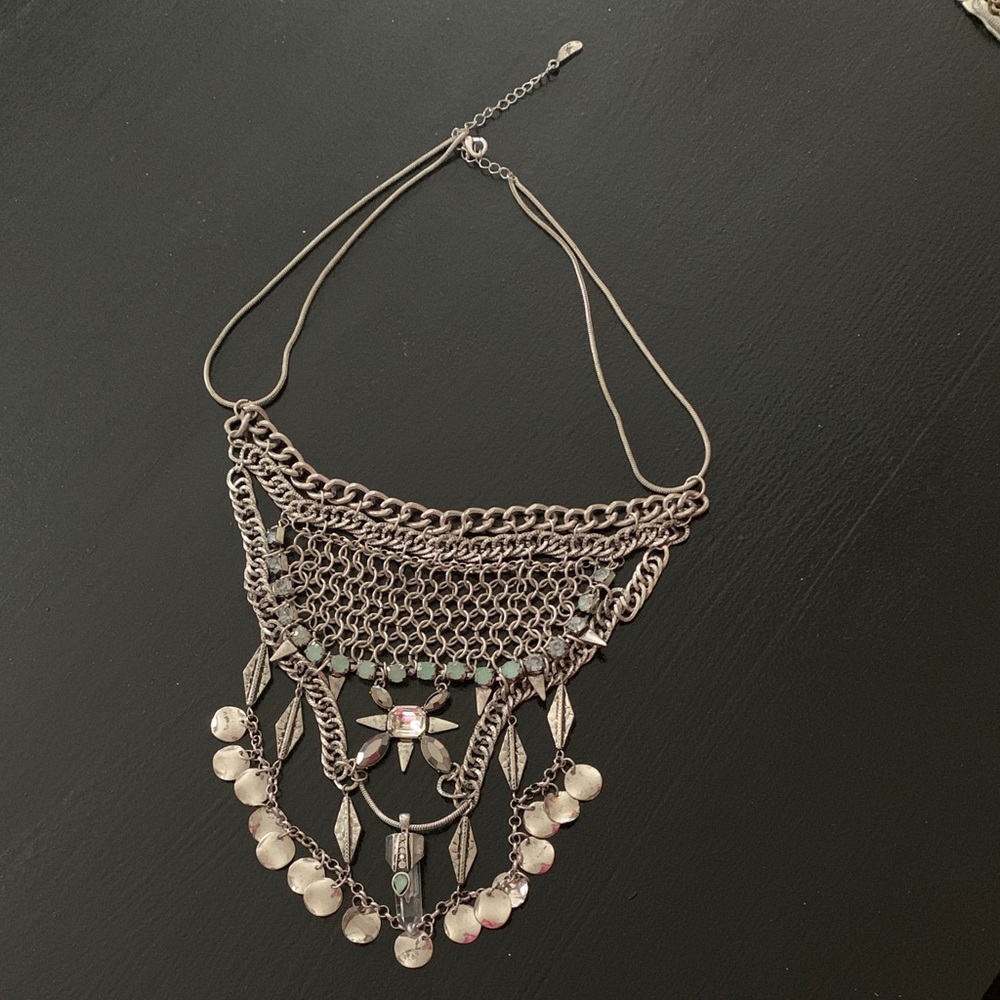 Elegant Silver Statement Necklace